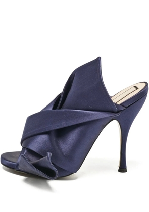 Nº21 pre-owned 130mm satin wrap sandals - Blue