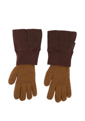 Ottolinger deconstructed sleeve gloves - Brown