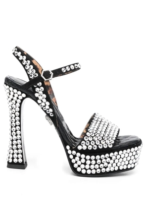 Philipp Plein Strass crystal-embellished 140mm sandals - Black