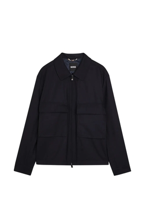 BOSS patch pocket zip jacket - Blue