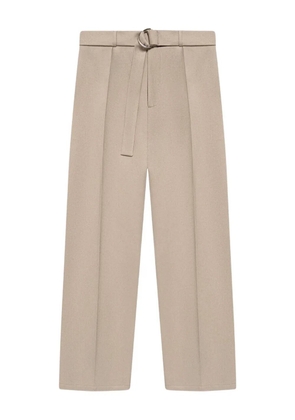 Manière De Voir Louis textured belted tailored trousers - Neutrals