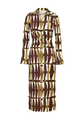 Cara Cara abstract-print midi dress - Red