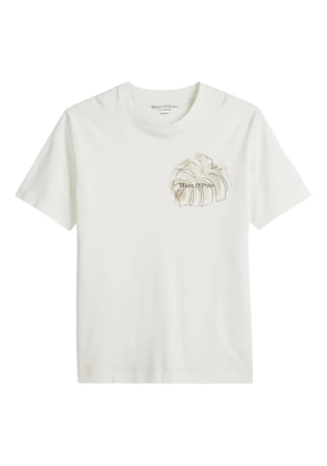 Marc O'Polo leaf-print T-shirt - White