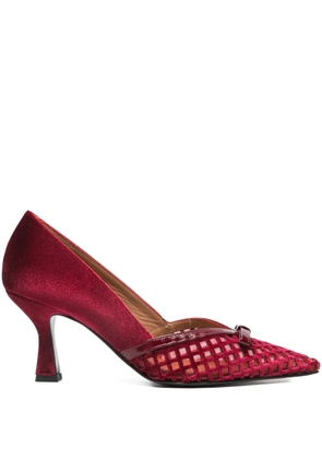 Isabel Ferranti 75mm bow-detail textured pumps
