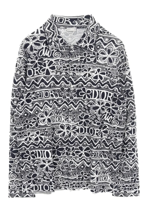 Christian Dior Pre-Owned x Shawn Stussy patterned long-sleeve shirt - Black