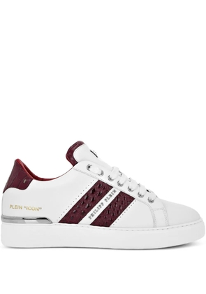 Philipp Plein leather sneakers - White