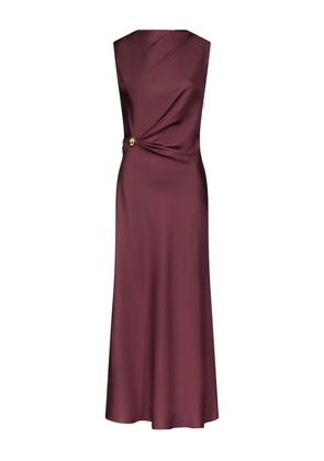 Loulou twist-detail silk midi dress - Red