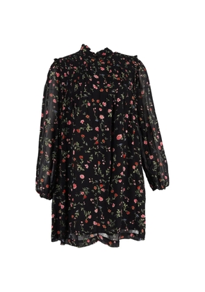 GANNI floral-print dress - Black
