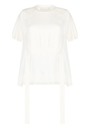 3.1 Phillip Lim semi-sheer panelled knitted top - White