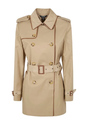 Lauren Ralph Lauren double-breasted belted coat - Neutrals