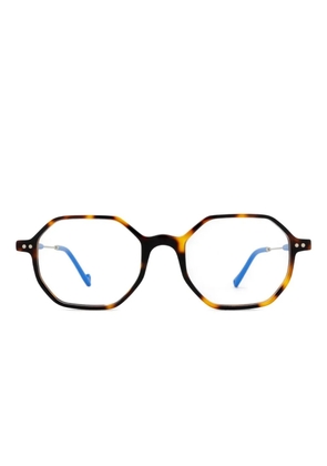 Eyepetizer Neuf geometric-frame glasses - Brown