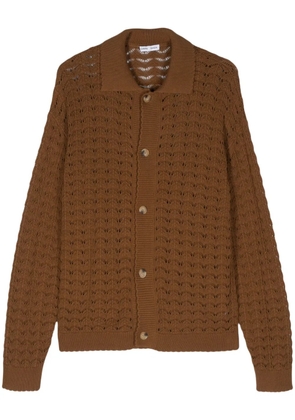 Cmmn Swdn Einar crochet-knit cardigan - Brown