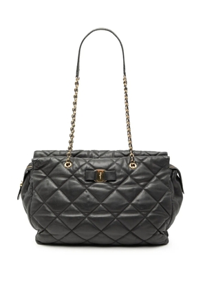 Ferragamo Pre-Owned 2014 Large Quilted Nappa Vara tote bag - Black