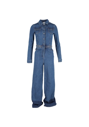 Mario Valentino Vintage long-sleeve denim jumpsuit - Blue