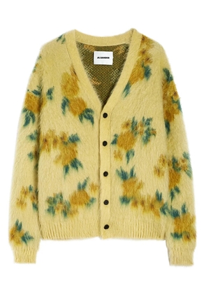 Jil Sander brushed-effect cardigan - Yellow