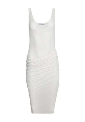Alex Perry ruched midi dress - White