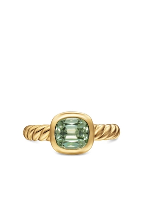 David Yurman 18K yellow gold DY Mercer® prasiolite ring