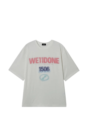 We11done printed crewneck T-shirt - White