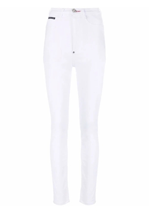 Philipp Plein Super high-waist skinny jeans - White