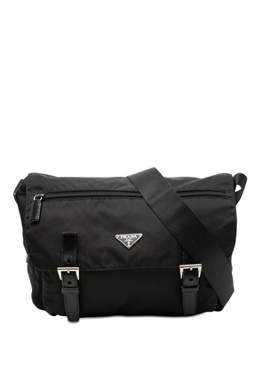 Prada Pre-Owned 2013-2025 Tessuto Zip Double Buckle Messenger Bag crossbody bag - Black
