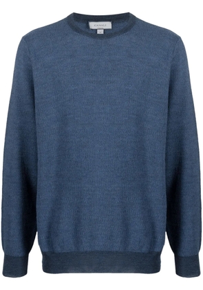 Canali fine-knit wool jumper - Blue