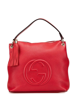 Gucci Pre-Owned 2000-2015 Large Pebbled Calfskin Soho Convertible Hobo satchel - Red