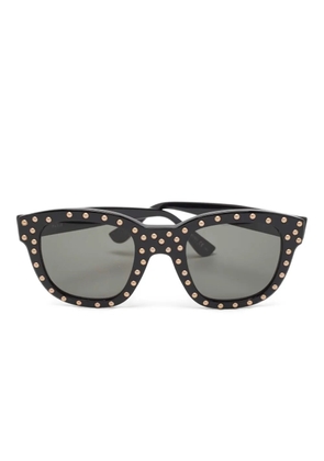 Saint Laurent Pre-Owned studded square sunglasses - Black
