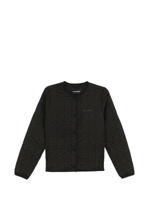 Karl Lagerfeld logo-embroidered quilted jacket - Black