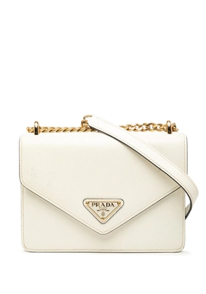 Prada Pre-Owned 2013-2025 Saffiano Lux Envelope Chain Flap crossbody bag - White