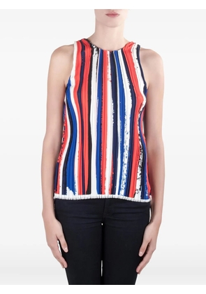 Dion Lee pleated striped tank top - White