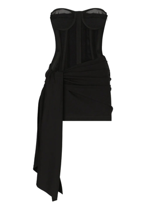 Dolce & Gabbana draped bustier minidress - Black