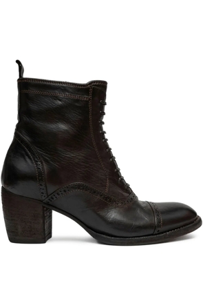 PAUL SILENCE 65mm lace-up brogue boots - Brown