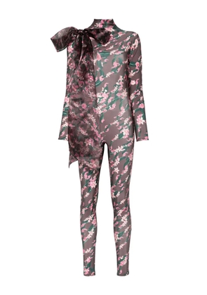 Atu Body Couture Floral-print jumpsuit - Brown