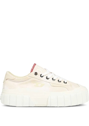Diesel round-toe platform sneakers - White