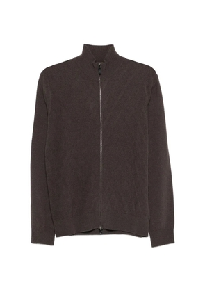 Canali zip-up cardigan - Brown