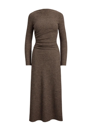 Ralph Lauren Collection long-sleeve wool midi dress - Brown