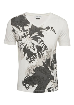 Versace Pre-Owned printed V-neck T-shirt - White