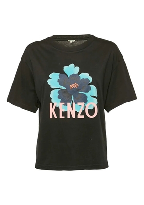 Kenzo Pre-Owned flower-print T-shirt - Black
