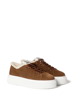 Miu Miu suede sneakers - Brown