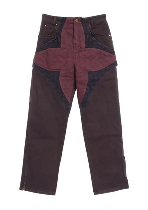 Louis Vuitton Pre-Owned 10s flower-motif trousers - Red