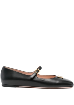 Bally buckle-detail leather ballerina flats - Black