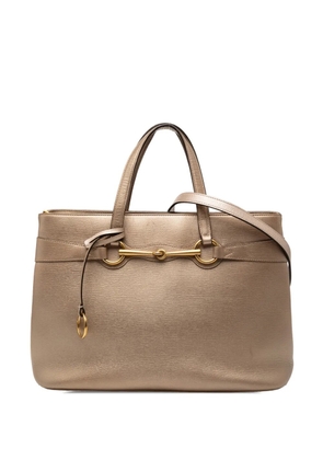 Gucci Pre-Owned 2000-2015 Leather Bright Bit satchel - Gold