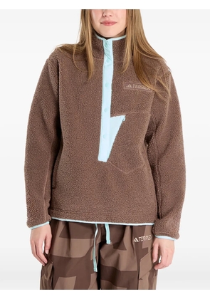 adidas logo-patch sweatshirt - Brown