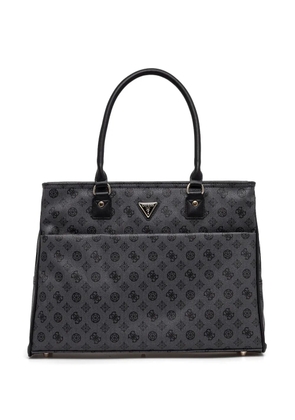 GUESS USA monogram-pattern luggage - Black