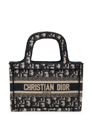 Christian Dior Pre-Owned 2022 Mini Oblique Canvas Book Tote handbag - Blue