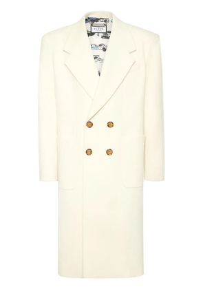 Philipp Plein double-breasted peacoat - White