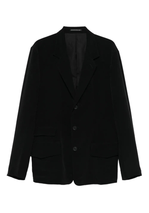 Yohji Yamamoto three-button patch-pocket blazer - Black