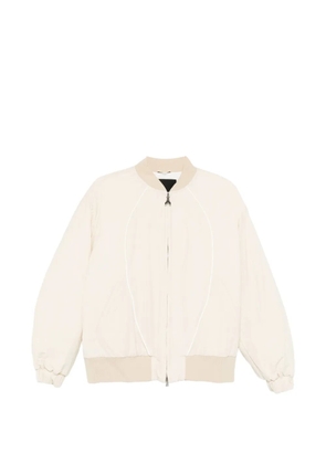 Patrizia Pepe panelled bomber jacket - Neutrals