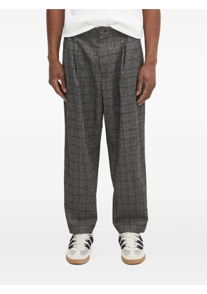 Neighborhood pleated checked trousers - Black