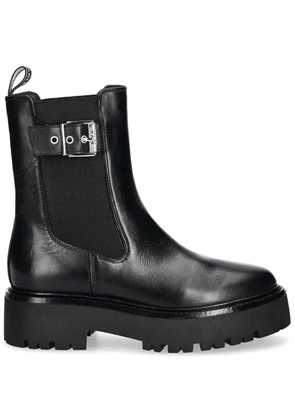 Karl Lagerfeld buckled leather chelsea boots - Black